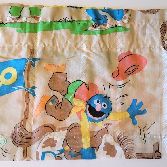 Vintage Sesame Street Muppets Rodeo Theme Window Valance Kids Room Home Decor - Picture 9 of 15
